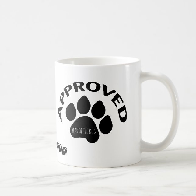 Approved Chinese Dog Year 2018 personalised Mug (Right)