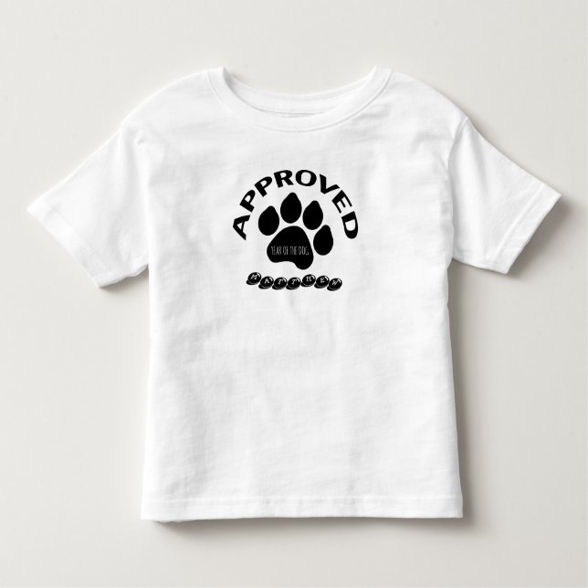 Approved Chinese Dog Year 2018 personalised T Tee (Front)