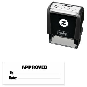 APPROVED Date By Business Text Template  Self-inking Stamp