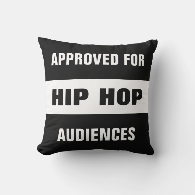 "Approved for ..." custom name & text throw pillow (Front)