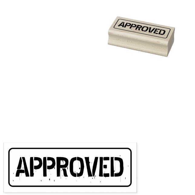 Approved office logo custom ink colour rubber stam rubber stamp (Stamped)