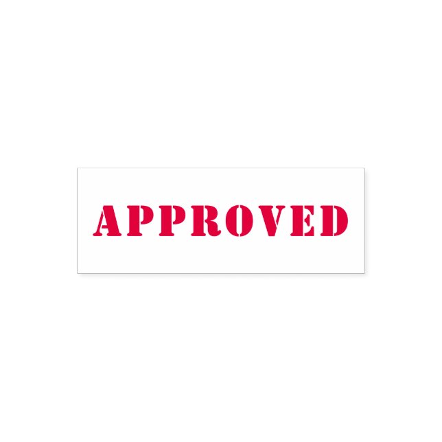 Approved Red White Accepted Quality Control Passed Self-inking Stamp (Design)