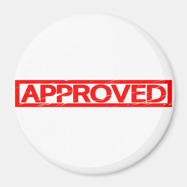 Approved Stamp Magnet (Front)