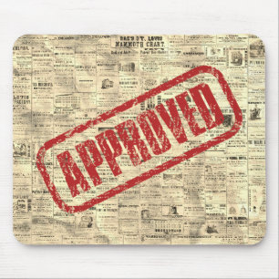 Approved Vintage Stamp Mouse Pad