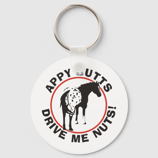 Appy Butts Drive Me Nuts Key Ring (Front)