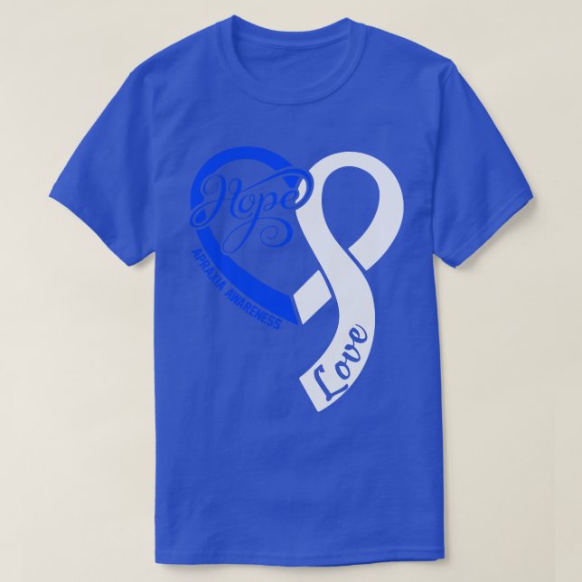 Apraxia Awareness Hople Love Heart Ribbon Happy Va T-Shirt (Design Front)