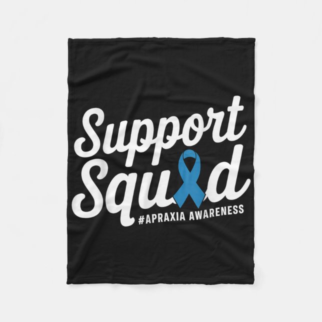 Apraxia Awareness Support Squad  Fleece Blanket (Front)