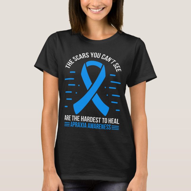 Apraxia Survivor Overcoming Apraxia  Ribbon T-Shirt (Front)
