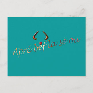 apré bef la sé ou postcard