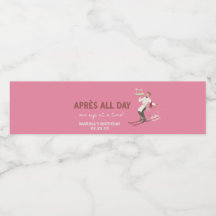 Après All Day Birthday Pink Water Bottle Label