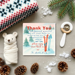Après Bébé baby Labor Delivery NICU Hospital Thank You Card