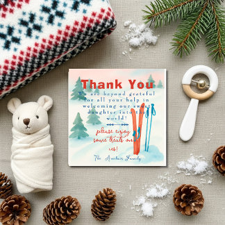 Après Bébé  baby Labor Delivery NICU Hospital Thank You Card