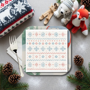 Après Bébé Fair Isle Pattern Ski Club  Napkin
