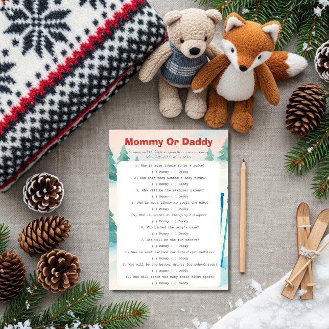 Après Bébé ski baby Guess Who Game card (Après Bébé ski baby Guess Who Game card)