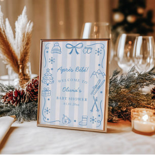 Après Bébé Winter Baby Shower Welcome Poster