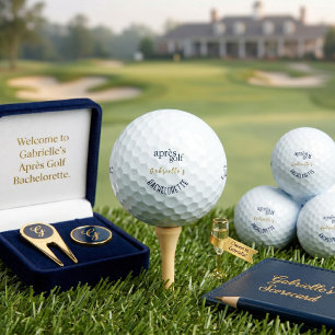 Après Golf Bachelorette Blue Elegant Preppy Floral Balls
