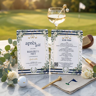 Apres Golf Bachelorette Party Invitation Itienary