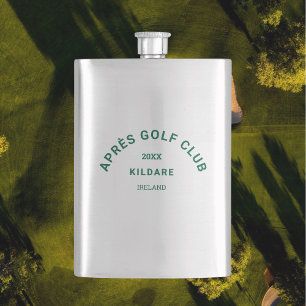 Après Golf Club Forest Green Golf Social Crest Hip Flask