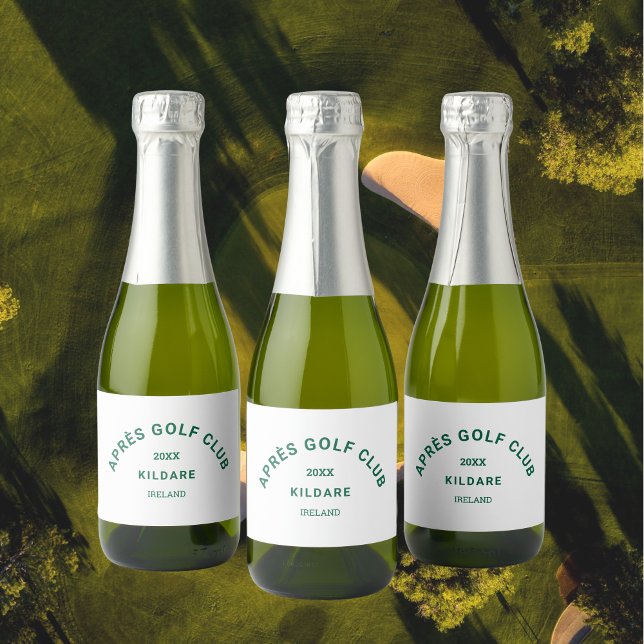 Après Golf Club Forest Green Golf Social Crest Sparkling Wine Label (Creator Uploaded)