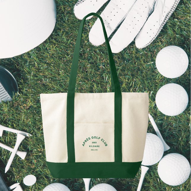 Après Golf Club Forest Green Golf Social Crest Tote Bag (Creator Uploaded)