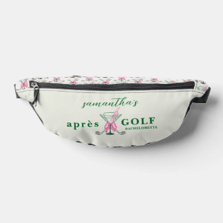 Aprés Golf Martini Coquette Bow Bachelorette Party Bum Bags