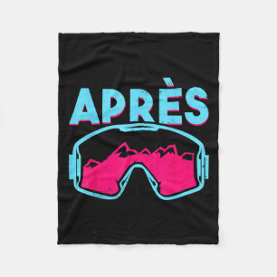 Après, Retro Ski Goggles Vintage 80s 90s Skiing Ou Fleece Blanket