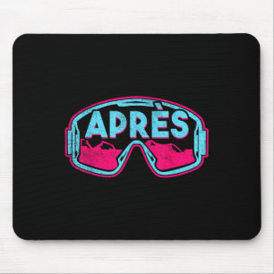Après, Retro Ski Snowboard Vintage 80s 90s Skiing Mouse Pad