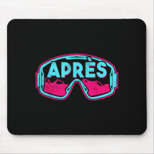 Après retro ski snowboard vintage 80s 90s skiing mouse pad
