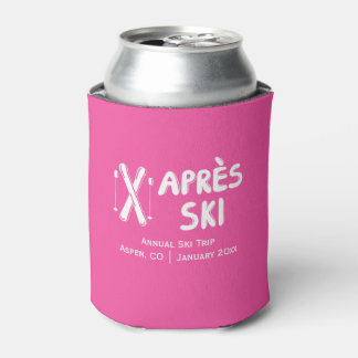 Apres Ski Annual Family Friend Ski Trip Name Can Cooler