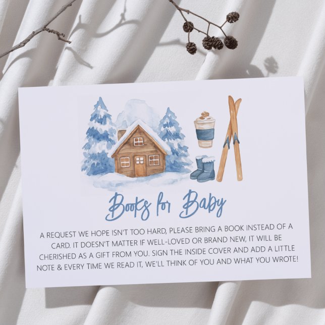 Apres Ski Baby Shower Books for Baby Enclosure Card (Creator Uploaded)