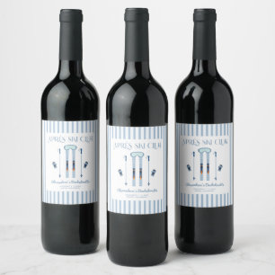 Apres Ski Bachelorette Party Wine Label