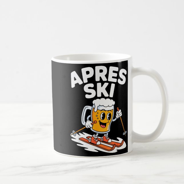 Apres ski beer mug skiing funny winter vacation Ap (Right)