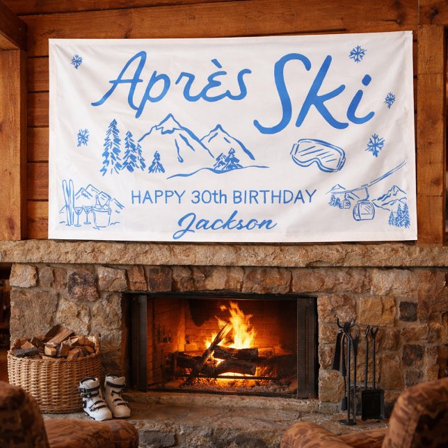Après Ski Birthday Ski Party Vinyl Banner (Creator Uploaded)