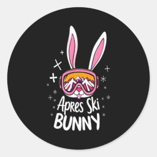Apres ski bunny winter party vibes Apres ski bunny Classic Round Sticker