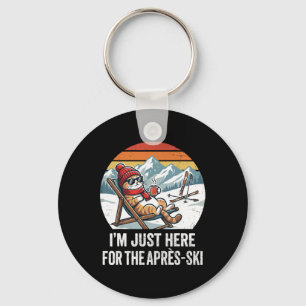 Après-ski Cat Skiing Men Women Kids Funny Après-sk Key Ring