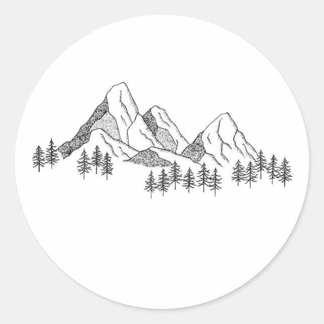APRES SKI CLASSIC ROUND STICKER (Front)