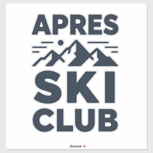 Apres Ski Club Mountain Logo - Custom Mens Winter  (Sheet)