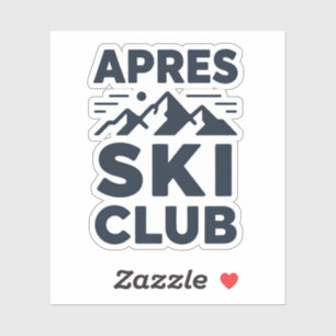 Apres Ski Club Mountain Logo - Custom Mens Winter 