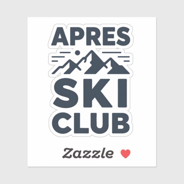 Apres Ski Club Mountain Logo - Custom Mens Winter  (Sheet)