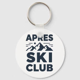 Apres Ski Club Mountain Logo - Custom Mens Winter Key Ring