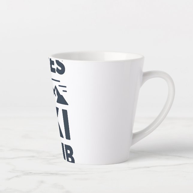 Apres Ski Club Mountain Logo - Custom Mens Winter  Latte Mug (Right)