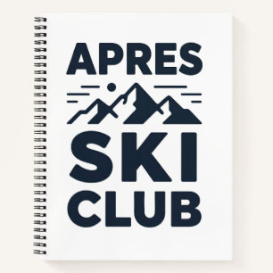 Apres Ski Club Mountain Logo - Custom Mens Winter Notebook