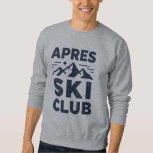Apres Ski Club Mountain Logo - Custom Mens Winter  Sweatshirt