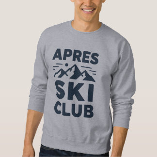 Apres Ski Club Mountain Logo - Custom Mens Winter Sweatshirt