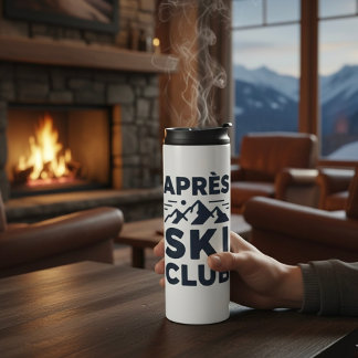 Apres Ski Club Mountain Logo - Custom Mens Winter  Thermal Tumbler