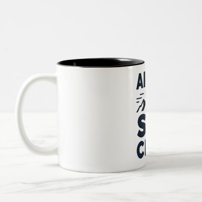 Apres Ski Club Mountain Logo - Custom Mens Winter  Two-Tone Coffee Mug (Left)