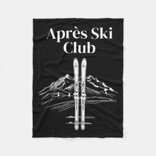 Apres ski club winter sports skiing trip vibesApre Fleece Blanket