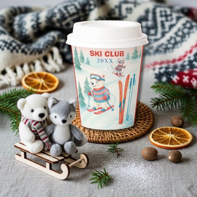  Apres Ski Club Woodland animals WInter Paper Cups (Apres Ski Club Woodland animals WInter Paper Cups)