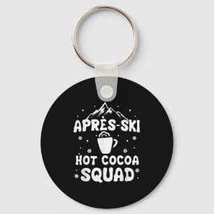Apres Ski Cocoa Squad Cute Funny Skiing Skier Key Ring