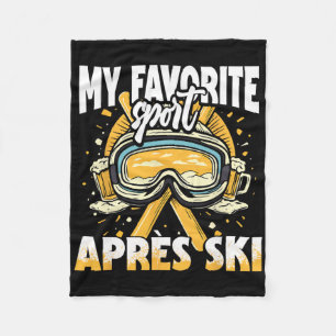 Apres Ski For A Funny Winter Sports Party _1  Fleece Blanket